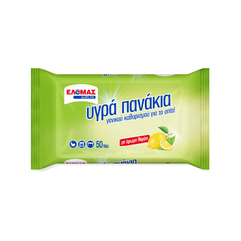 ΕΛΟΜΑΣ Υγρά πανάκια γενικού καθαρισμού 50τμχ